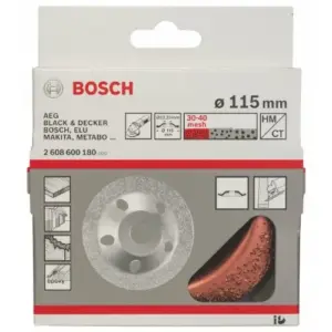 Bosch Concave Carbide 115 Mm Fine Brush Cup Compatível com Triturador M14 Dourado