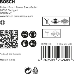 Bosch Conjunto de Brocas HEX-9 HardCeramic 6mm para azulejos