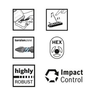 Bosch Conjunto de Pontas Profissionais Impact PH2 PZ2 50mm Preto