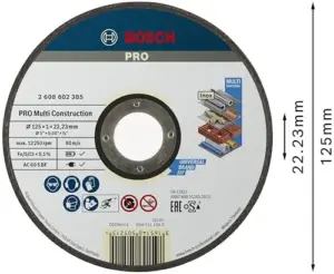 Bosch Disco de Corte Multimaterial 125 mm