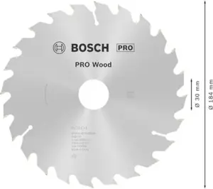 Bosch Op Wo H 184×30-24 Disco Circular Multimaterial Prateado