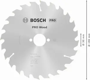 Bosch Optiline Madeira Disco de Corte 190x30mm Prateado