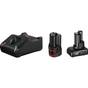Bosch Starter Set Baterias 12V 2.0Ah e 4.0Ah Compatível com Ferramentas Profissionais Preto
