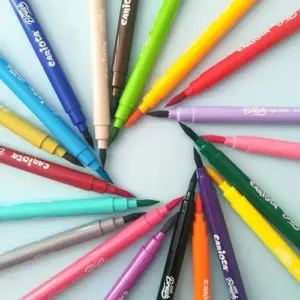 Carioca Canetas de Feltro Pincel 20 Cores Brilhantes