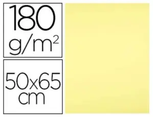 Cartolina 180g amarelo 50x65cm 25 un
