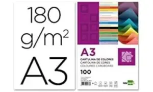 Cartolina 180g Branco A3 100 folhas