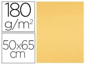 Cartolina 180g Ouro 50x65cm 25 unidades