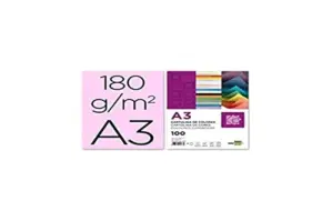 Cartolina 180g Rosa A3 100 folhas