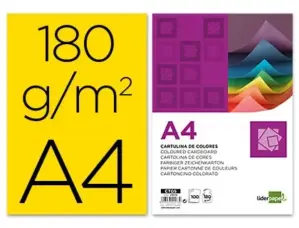 Cartolina A4 180g Amarelo 100 folhas