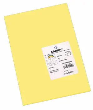 Cartolina colorida 185g Amarelo Limão A3 50 fls