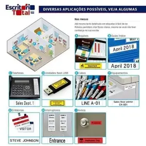 Casio Etiqueta XR-12WE1 12mm Preto sobre branco 8m