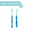 Chicco Escova de Dentes de Leite Azul 3-6A com cerdas delicadas e limpador de língua