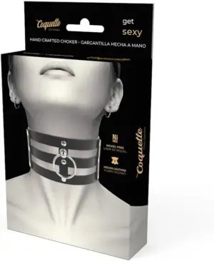 Coquette Chic Desire Gargantilha Artesanal Preto Ajustável