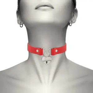 Coquette Choker Keys Heart Vermelho