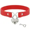 Coquette Choker Keys Heart Vermelho