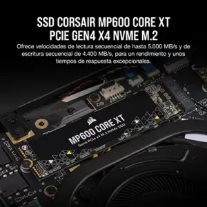 Corsair MP600 CORE XT 4TB NVMe M.2 2280 velocidade Preto