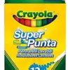 Crayola Canetas de Feltro Multicolor 12 un. SuperTips