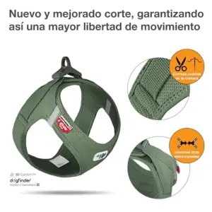 Curli Peitoral Clasp Air Mesh Verde Escuro XL