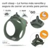 Curli Peitoral Clasp Air Mesh Verde Escuro XL