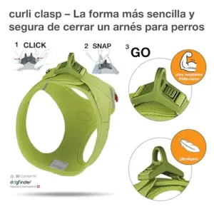 Curli Peitoral Clasp Air Mesh Verde Lima L