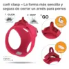 Curli Peitoral Clasp Air Mesh Vermelho L