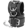 Darkness Bondage Handcuffs de Couro Preto 115x205mm
