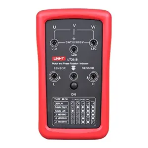 Uni-T Indicador de Sequência de Fases e Rotação de Motores UT261B 1000V AC/DC