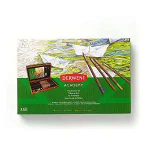 Derwent Academy Kit de Pintura 35 Pcs com Acessórios