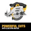 DeWALT DCS391N-XJ Serra Circular Robust Durable