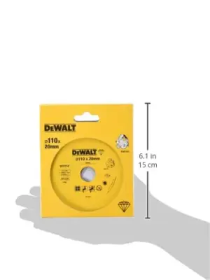 DeWALT Disco de Diamante Seco e Úmido 110x20mm