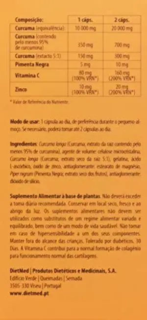 Dietmed Curcumega Max 10.000mg Concentração Reforçada 60 Cápsulas