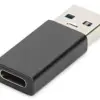 Digitus Adaptador USB-A para USB-C Preto