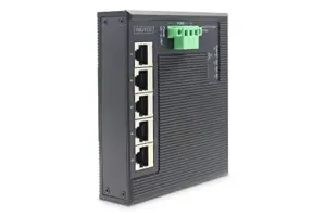 Digitus DN-651126 Switch Industrial Gigabit 5 portas Preto e azul
