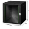Digitus Mural 12U Armário de Servidores 19 polegadas Preto