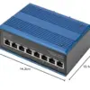 Digitus Switch Industrial Gigabit 8 Portas PoE Preto e Azul