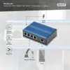Digitus Switch Industrial PoE Gigabit 4 Portas Preto e Azul