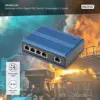 Digitus Switch Industrial PoE Gigabit 4 Portas Preto e Azul