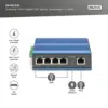 Digitus Switch Industrial PoE Gigabit 4 Portas Preto e Azul