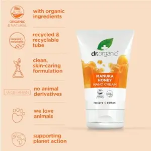 Dr. Organic Creme para Mãos e Unhas Mel de Manuka 125ml