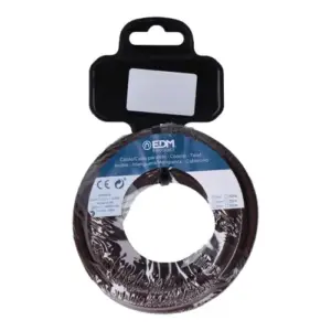EDM Cabo Cordão Tubular 2X0.75Mm 5Mts Castanho