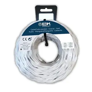 EDM Cabo Texti Tranç. 3x1mm 25m Branco