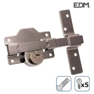 EDM Ferrolho de Segurança Niquel 5 Chaves Incluídas