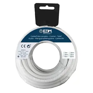 EDM Fio Elétrico Tubular 2X1mm 15M Branco