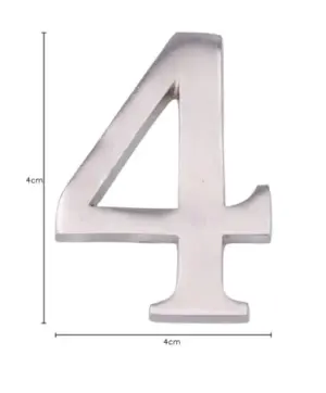 EDM Fixação Invisível Número 4 Niquel Mate 10cm