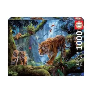 Educa Puzzle 1000 Peças Adulto 68×48 cm Tigres na Árvore