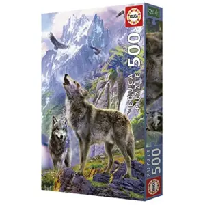 Educa Puzzle 500 Peças 34x48cm Lobos Nas Pedras
