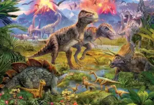 Educa Puzzle 500 Peças Encontro de Dinossauros 46x34cm