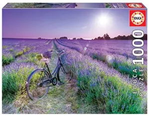 Educa Puzzle de 1000 Peças Simple 68x48cm Bicicleta Num Campo de Lavanda
