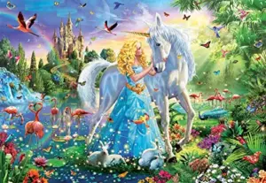 Educa Puzzle Divertido 68x48cm Princesa e Unicórnio