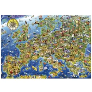 Educa Puzzle Mapa da Europa 500 Peças 48×34 cm